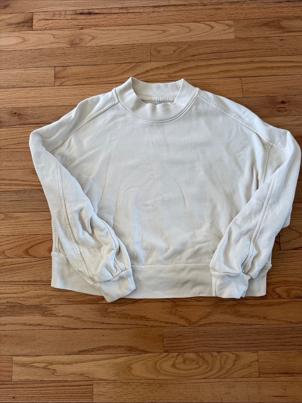 Everlane Cream Organic Cotton Crewneck Sweatshirt